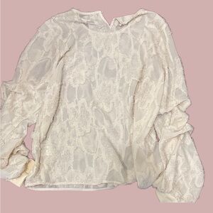 Cream Textured Women's Blouse